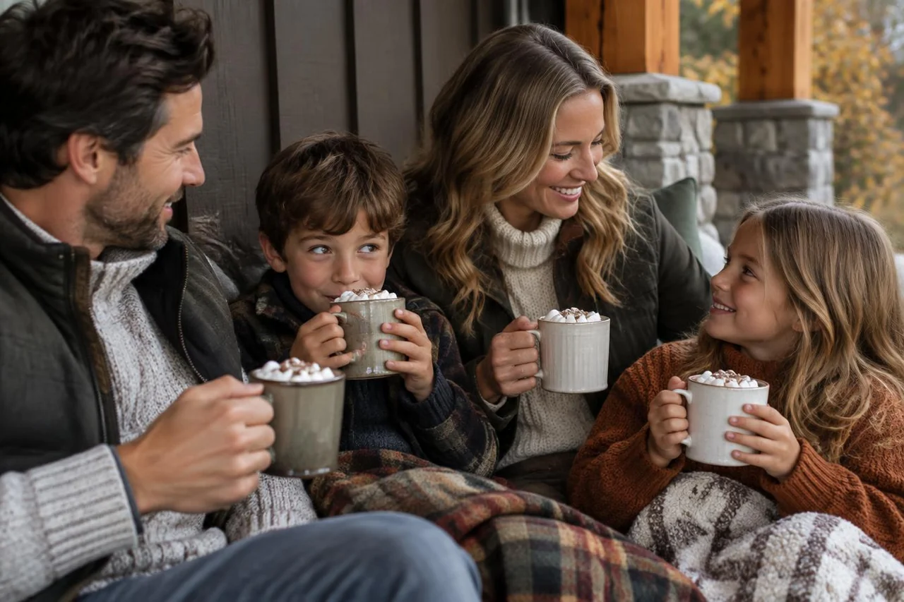 Illustrative family gathering