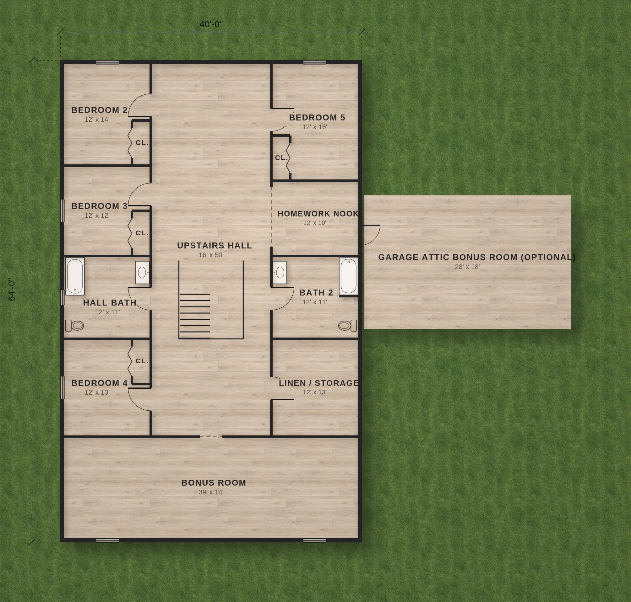 The Homestead second floor plan