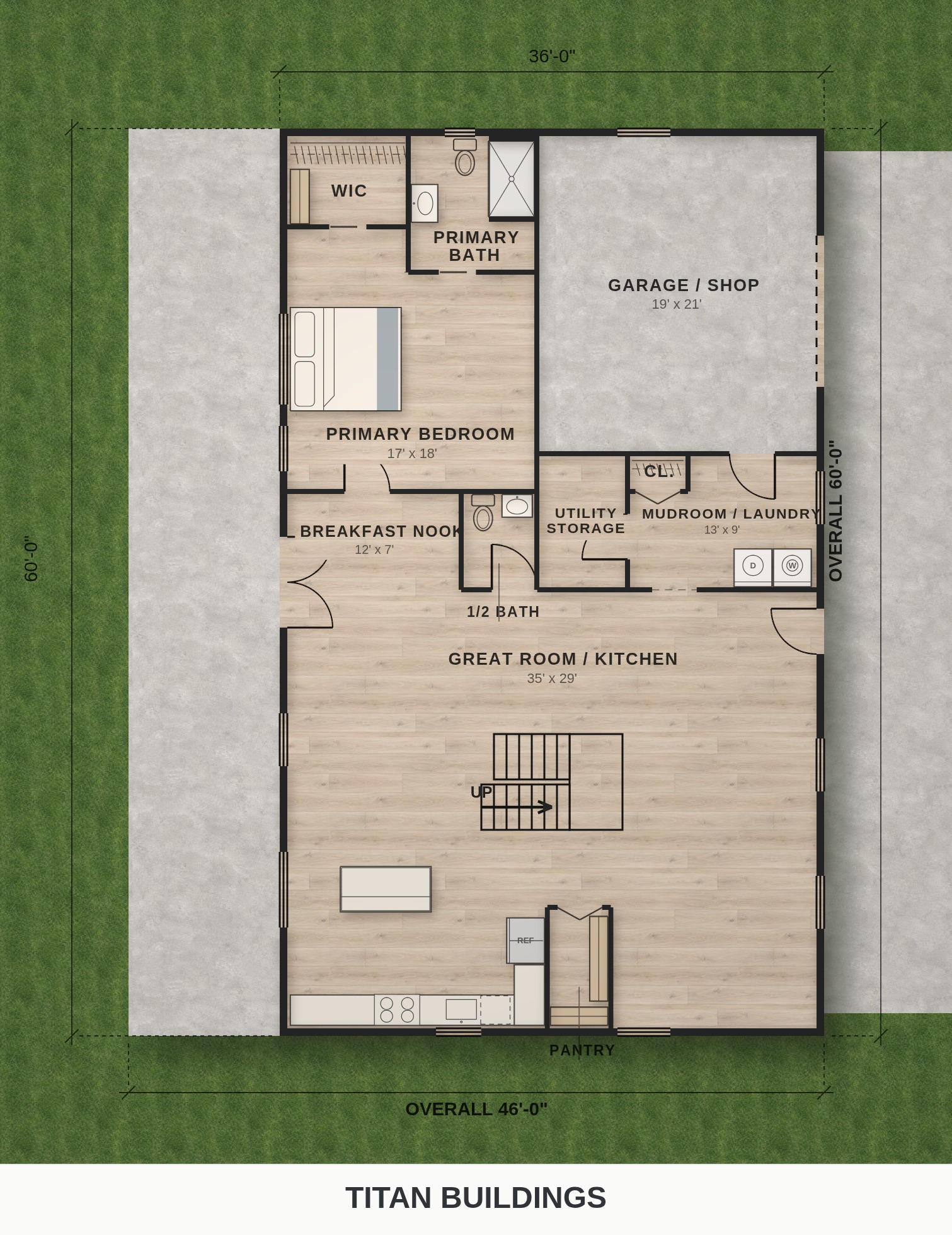 Hearthstone Barndominium Floor Plan | 3 Bedrooms | Titan Buildings