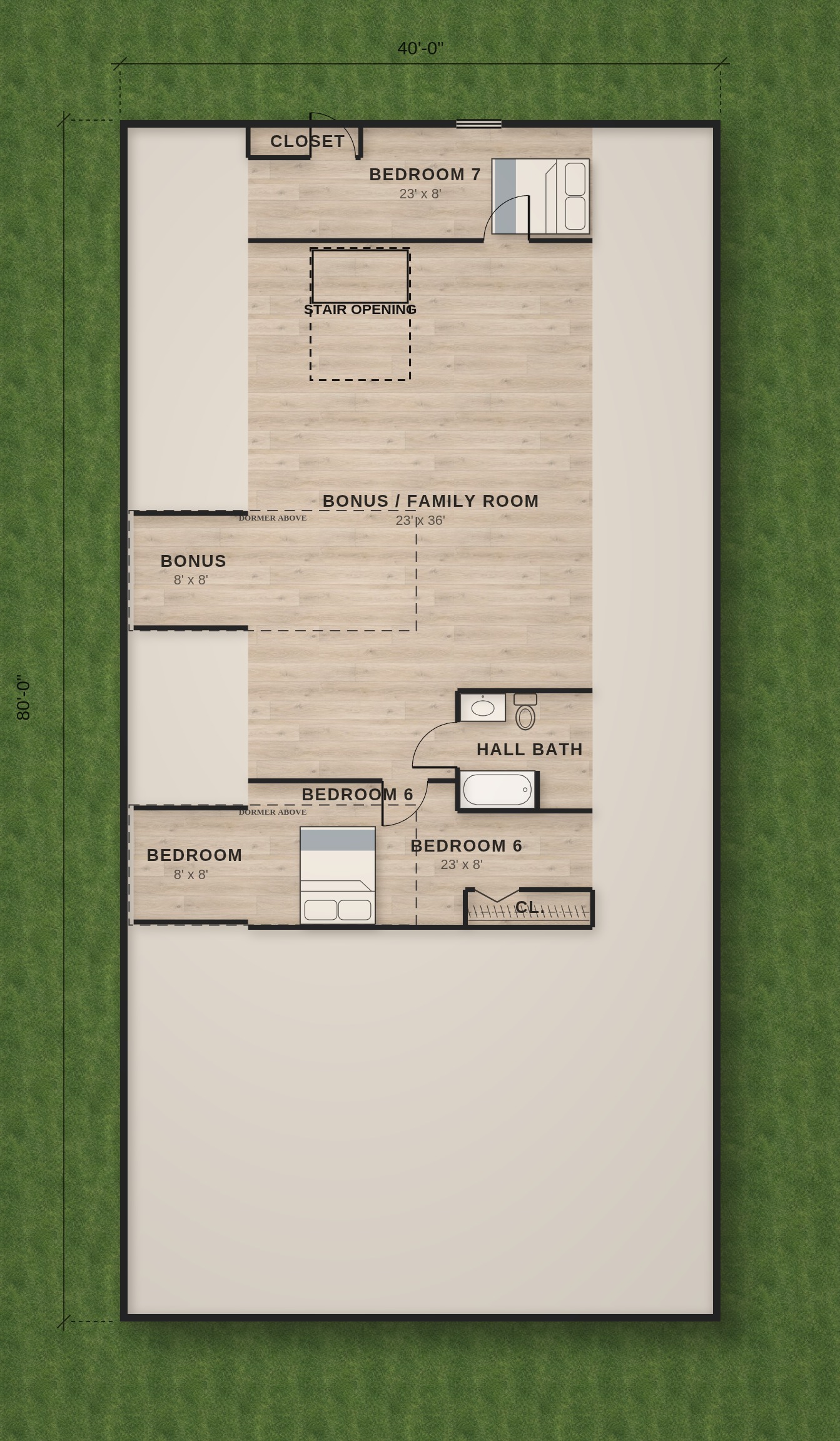 Ridge Haven attic floor plan