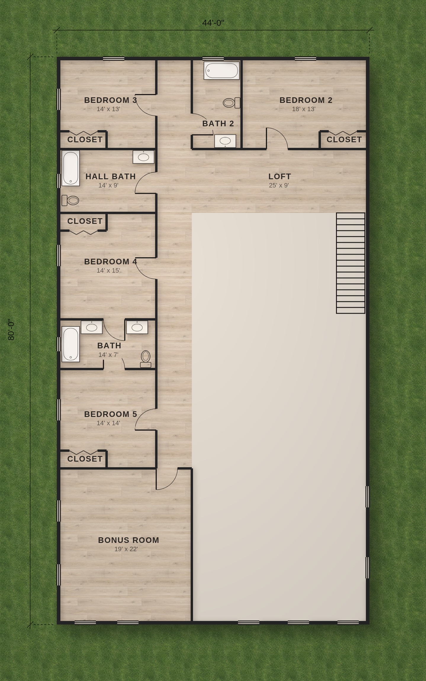 The Grandview second floor plan