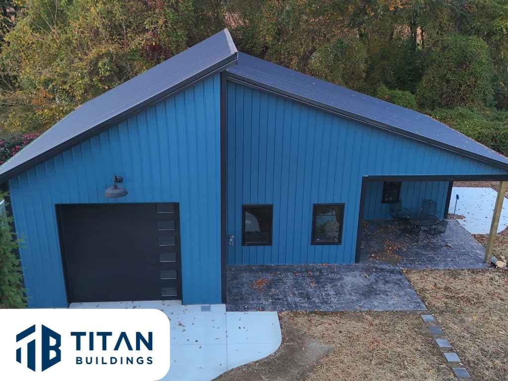 30x40x12 backyard garage in Milford, Delaware